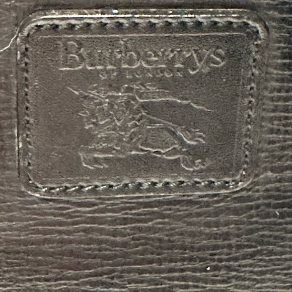 Burberrys Elegant Black Leather Unisex Business Bag EUC - Picture 3 of 14
